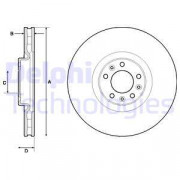 Диск гальмівний DELPHI BG9151C