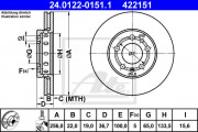 Тормозной диск ATE 24.0122-0151.1