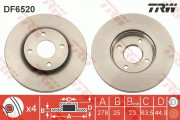Тормозной диск TRW DF6520
