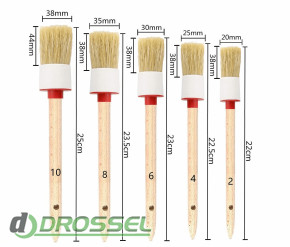 Detailer Detailing Car Brush Set Boar's Hair DECBBH-SET 2