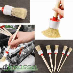 Detailer Detailing Car Brush Set Boar's Hair DECBBH-SET 4