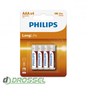  Philips R03 AAA LongLife (R03L4B/10)