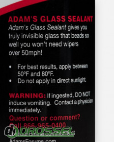 Adam's Polishes Glass Sealant 3