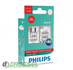 Philips Vision LED (W21/5W) 12835REDX2