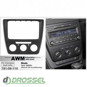   AWM 781-08-110  Skoda Yeti 2014+, 2 DIN