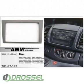   AWM 781-07-107  Opel, 2 DIN