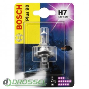 Лампа галогенная Bosch Plus 90 1987301078 (H7)-1