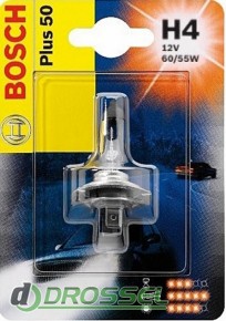 Лампа галогенная Bosch Plus 50 1987301040 (H4)-1