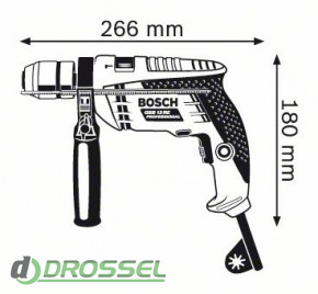 Линейные размеры Bosch GSB 13 RE Professional
