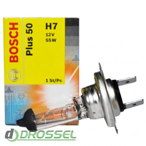 Лампа галогенная Bosch Plus 50 1987302079 (H7)-1