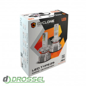  (LED)  Cyclone H4 5000K 6000Lm CR type 29-2