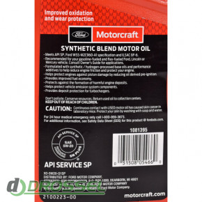 Ford Motorcraft Synthetic Blend Motor Oil 5w-20_5