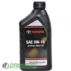 Toyota Synthetic Motor Oil 0W-16 SN (0027916QTE) -1