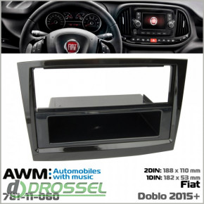   AWM 781-11-060  Fiat Doblo (2015+), 2DIN / 1