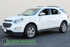 Дефлекторы окон (ветровики) с хромом на Chevrolet Equinox (2010-