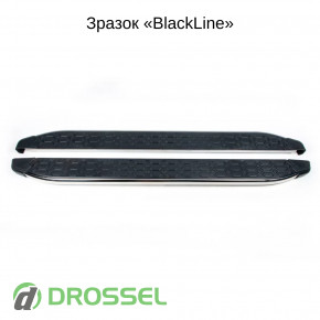 Боковые пороги (подножки) Omsa Line BlackLine brr027+bkl173_3
