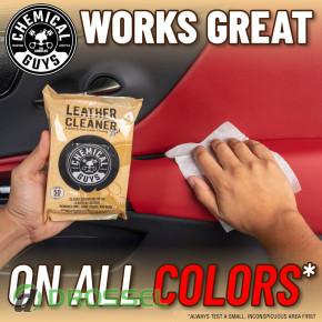 Chemical Guys Leather And Faux Leather Cleaning Wipes (50)