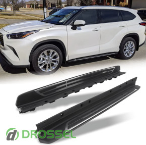 Боковые пороги (подножки) Toyota Highlander 4 (XU70) 2020+ Cixta