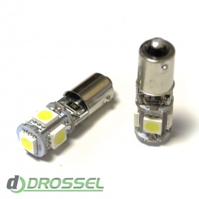   LED T4W (BA9S) CAN 5050 5SMD White ()_2
