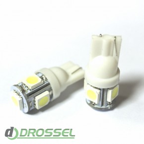   LED T10 (W5W) 5050 5SMD White ()_3