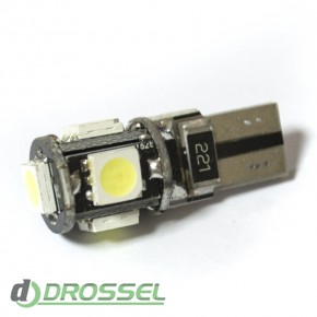   LED T10 (W5W) CAN 5050 5SMD White ()