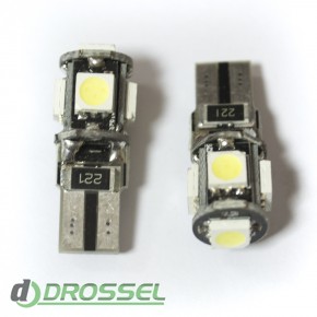   LED T10 (W5W) CAN 5050 5SMD White ()_4