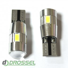   LED T10 (W5W) CAN 5630 4SMD + 2SMD Lens White