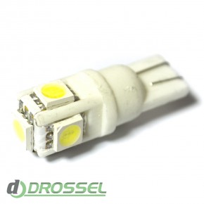   LED T10 (W5W) CERAMIC 5050 5SMD White ()