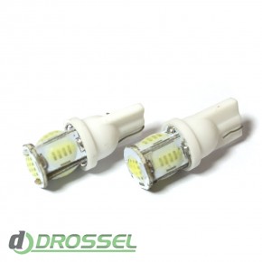   LED T10 (W5W) COB 5PCS 24 chip White ()_